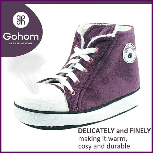 Women's Winter Slipper Boots Fur Lined Anti-Slip Ankle Booties Size 10-11 - Picture 5 of 8